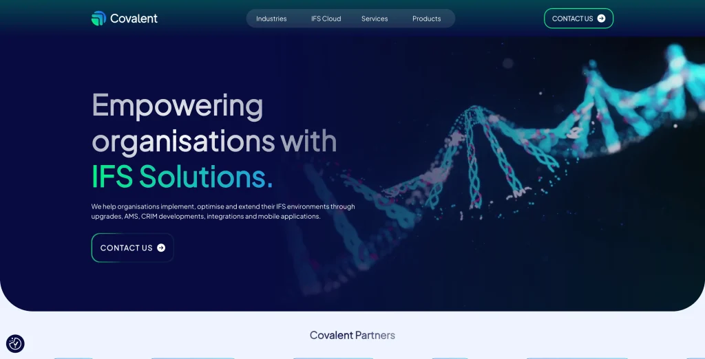 Covalent Systems enterprise platform UI design and high performance b2b tech web development by Ideafox