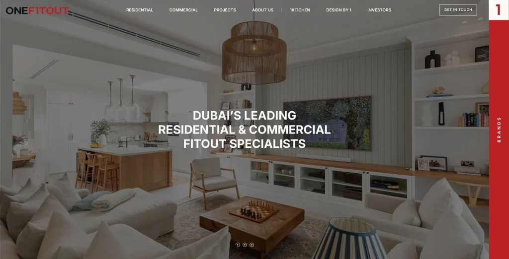 1fitout luxury space transformation project and interior design digital marketing by Ideafox