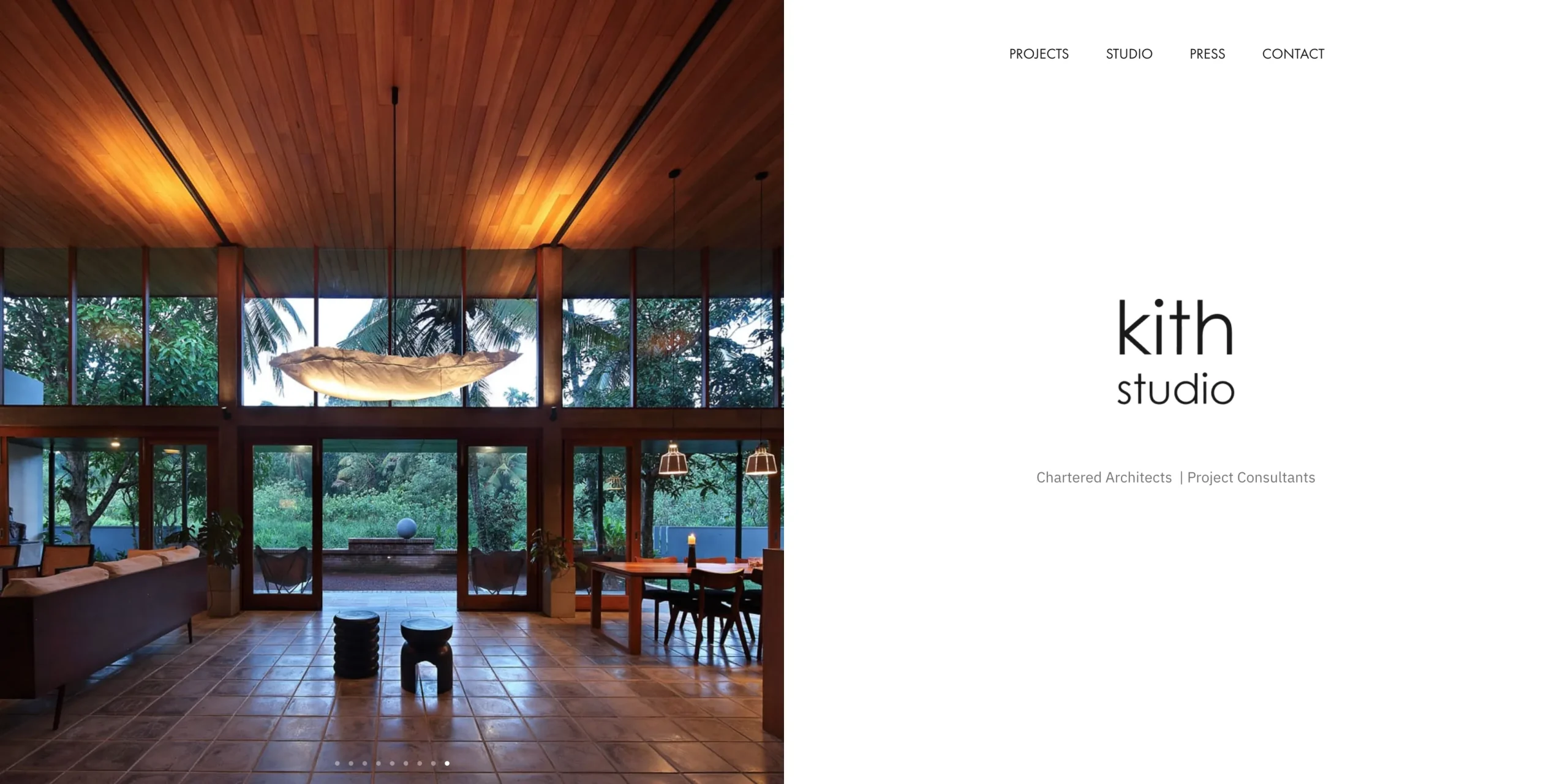 architect website design kith studio ideafox